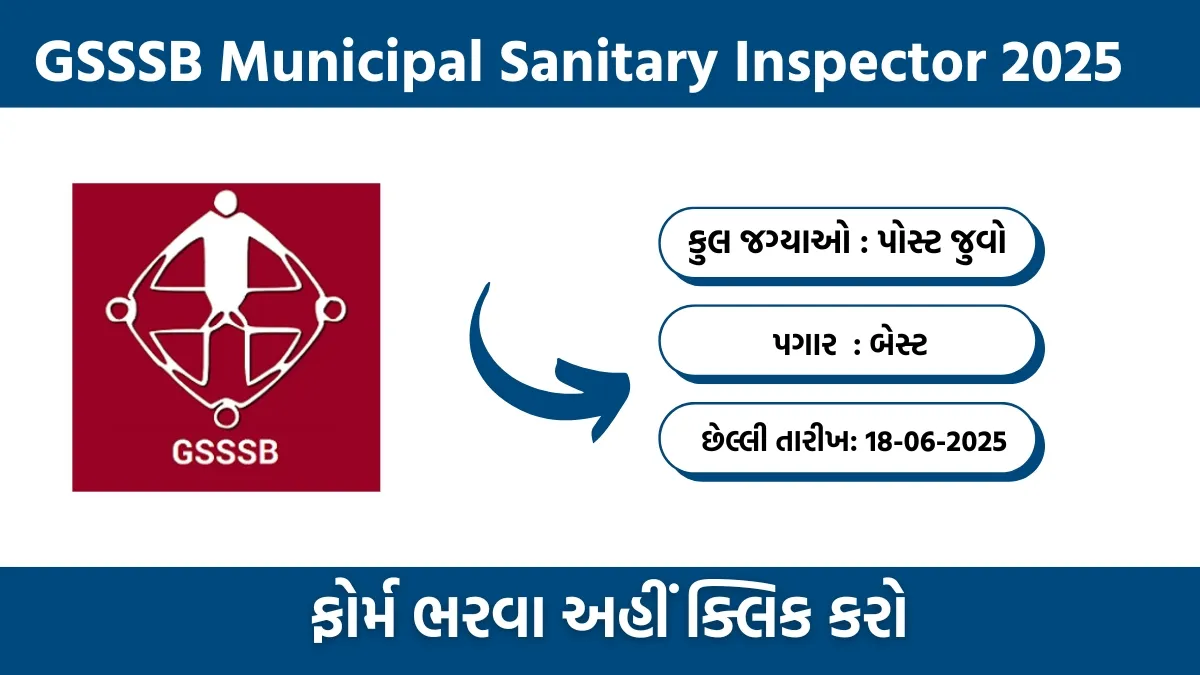 GSSSB Municipal Sanitary Inspector 2025