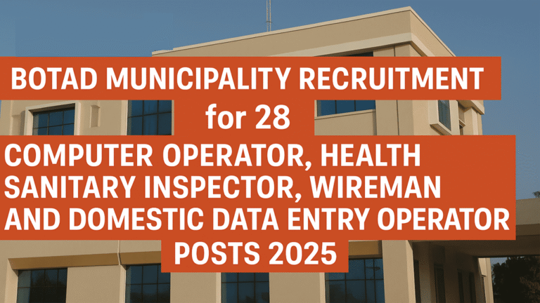 botad-municipality-recruitment-for-28-computer-operator-health-sanitary-inspector-wireman-and-domestic-data-entry-operator-posts-2025 - Featured Image
