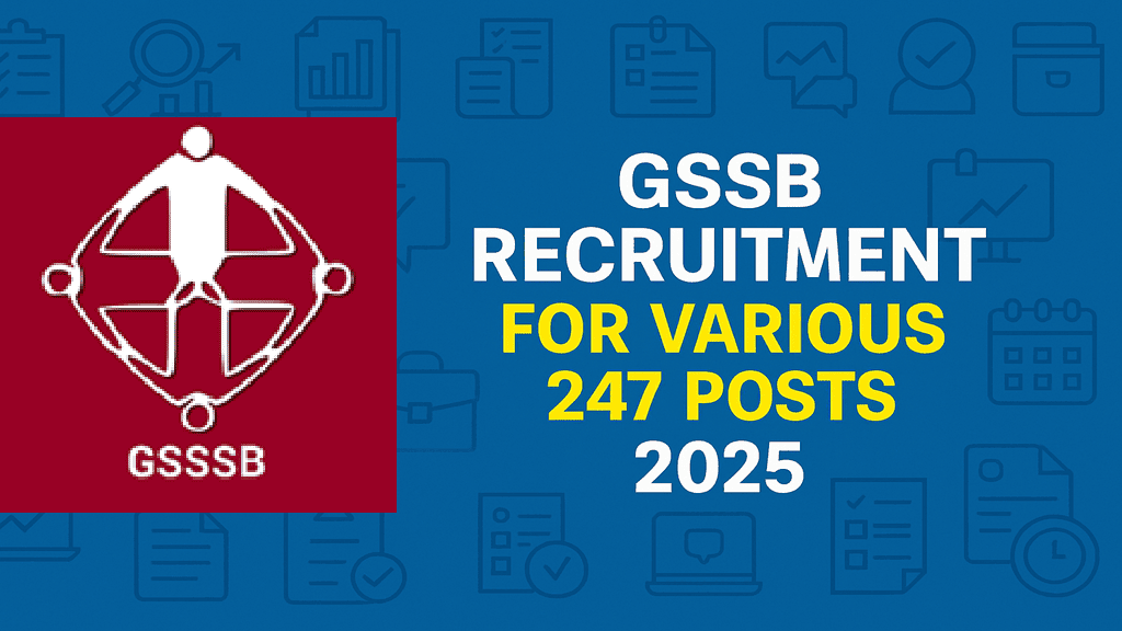 GSSSB Recruitment for Various 247 Posts 2025